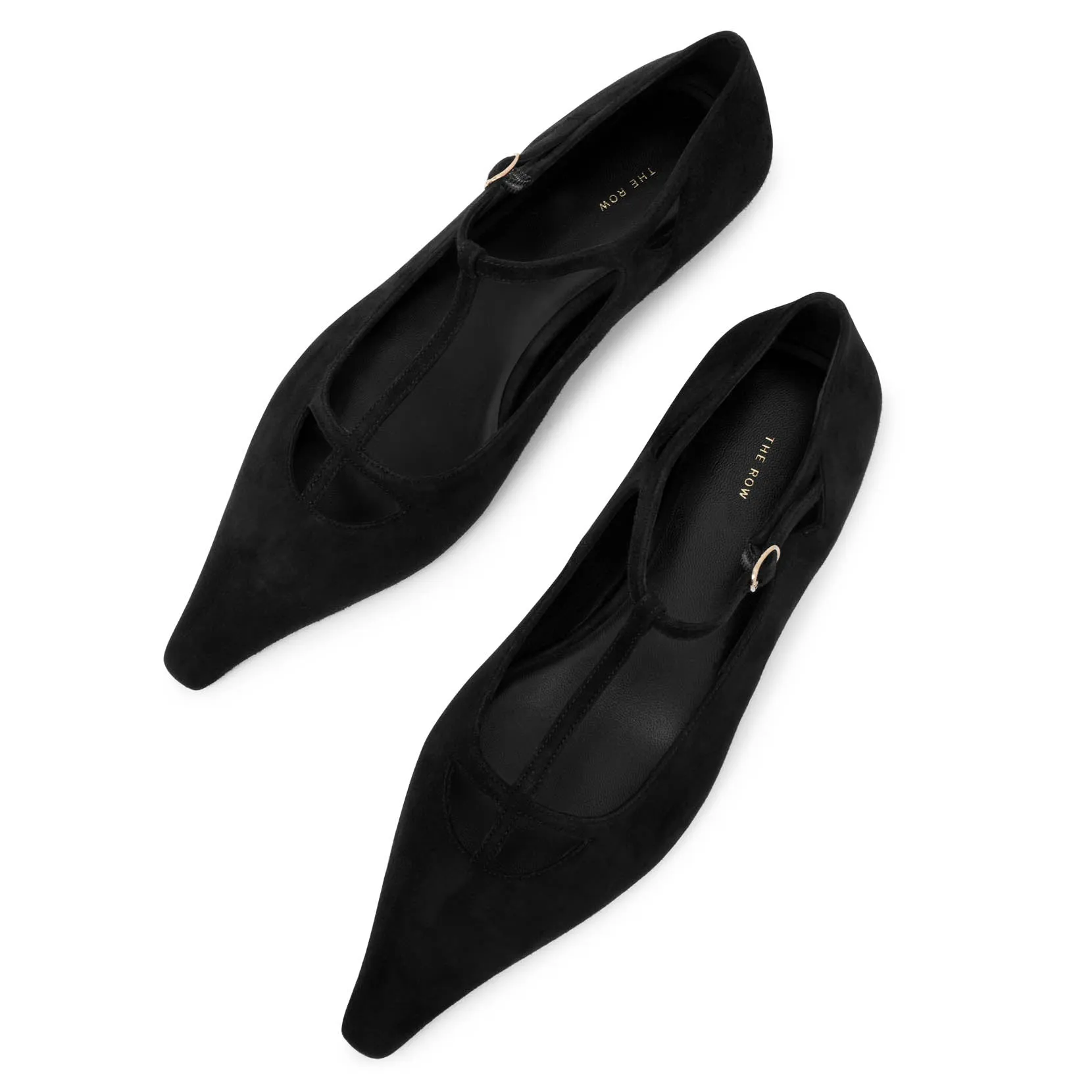 Cyd black suede flats
